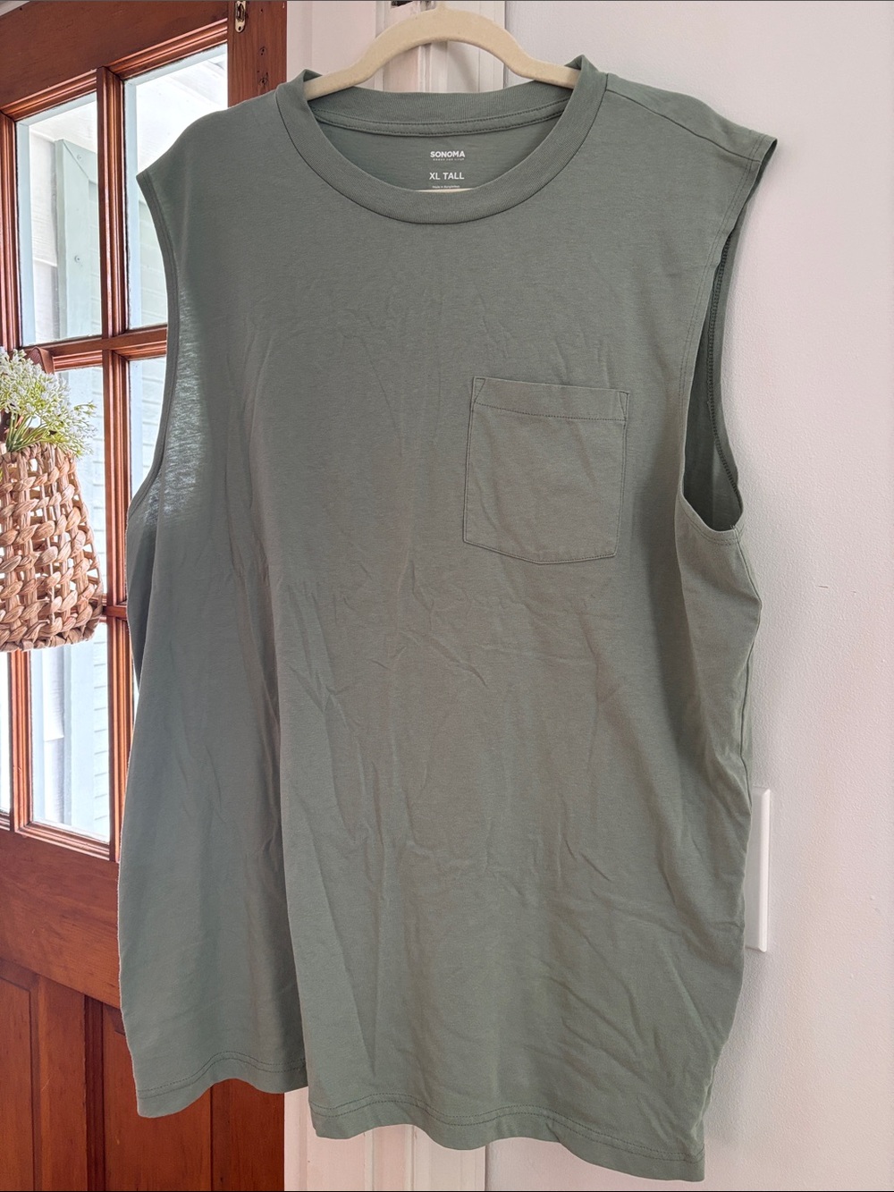 Mens Sleeveless Pocket tank